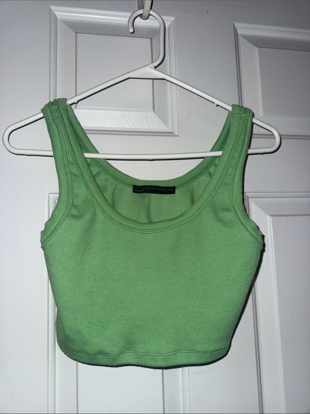 Signature8 Mint Green Ribbed Crop Tank